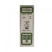 Evergreen 00271 Styrene I-Beam .060 /1.5mm 14in/35cm (x4)