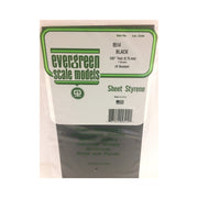 Evergreen 09514 Styrene Black Sheets .030in/0.75mm - 6inx12in(x2)