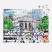 Galison Springtime at the Library Michael Storrings Double-Sided 500pc Jigsaw Puzzle