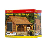 Hornby R7271 OO Modern Timber Garage Resin Building
