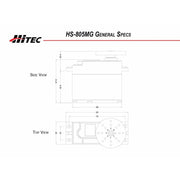 Hitec HRC32805S HS-805MG Mega Giant Scale Servo, MG