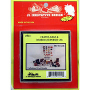 JL Innovative Design 511 HO Crates, Kegs & Barrels Super Set (30 Pack)