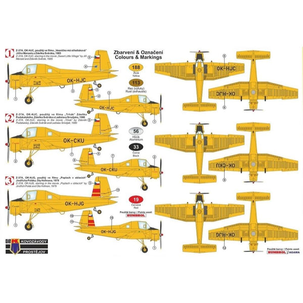 KP Models 0203 1/72 Z-37A Cmelák Movie Star – Metro Hobbies