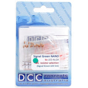 DCC Concepts LED-NLGR NANOlight LEDs Signal Green 6 Pack with Resistors