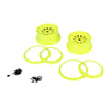 Losi LOSB7035 Wheel and Beadlock Set Yellow (2pce) 5T