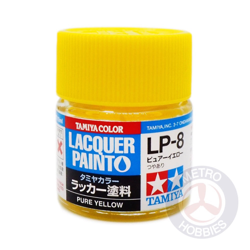 Tamiya Lacquer Paint, LP-8 Pure Yellow, 10 mL