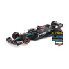 Minichamps 410201144 1/43 Mercedes-AMG Petronas F1 Team W11 EQ Performance - Lewis Hamilton - 91st F1 Win Eifel GP 2020 with pit board and helmet