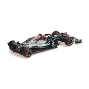 Minichamps 410201144 1/43 Mercedes-AMG Petronas F1 Team W11 EQ Performance - Lewis Hamilton - 91st F1 Win Eifel GP 2020 with pit board and helmet