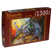 Magnolia 3509 Blue Dragon and Treasure 1500pc Mini Jigsaw Puzzle