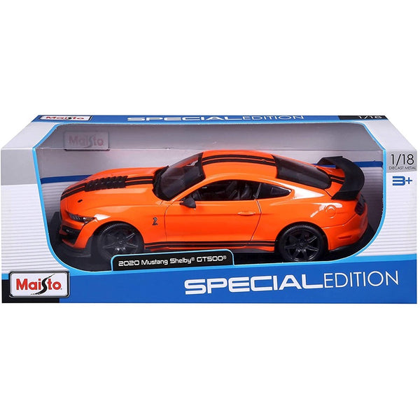 Maisto 31388ORA 1/18 2020 Ford Mustang Shelby GT-500 Orange – Metro Hobbies