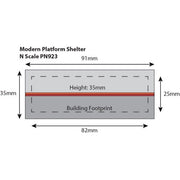 Metcalfe PN923 N Modern Platform Shelter