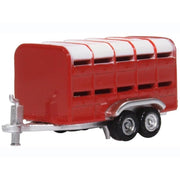 Oxford NFARM004 N Livestock Trailer Red