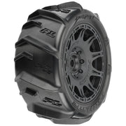 Proline 10202-11 1/6 Dumont Sand or Snow Front or Rear 5.7 inch Tyres Mounted on Raid 8x48 Removable 24mm Hex Wheels Black 2pc