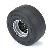 Proline PR10218-10 1/16 Reaction Rear Tyres Mounted on Black Silver Wheels 2pc Mini No Prep