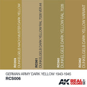 AK Interactive RCS006 Real Colors German Army Dark Yellow 1943-1945 Paint Set Acrylic Laquer*