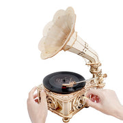 Robotime ROKR Mechanical Gear Classical Gramophone