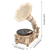 Robotime ROKR Mechanical Gear Classical Gramophone