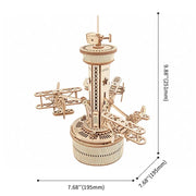 Robotime Music Box Airplane Control Tower