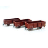 SDS Models HO GY Open Wagon Outside Sill VR Red 3 Pack