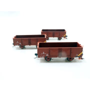 SDS Models HO GY Open Wagon Outside Sill VR Red 3 Pack