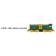 SDS Models HO 810 AN Green & Yellow 800 Class Locomotive DCC Sound