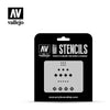 Vallejo ST-AFV001 1/35 Assorted German WWII Tank Markings Stencil