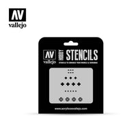 Vallejo ST-AFV001 1/35 Assorted German WWII Tank Markings Stencil