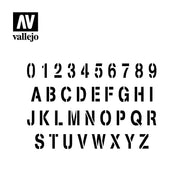 Vallejo ST-LET002 1/35 Stamp Font Stencil