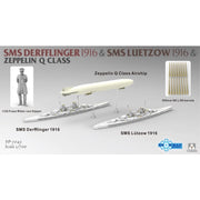 Takom SP7043 1/700 SMS Derffliger SMS Luetzow 1916 With Zeppelin Q Class