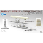 Takom SP7043 1/700 SMS Derffliger SMS Luetzow 1916 With Zeppelin Q Class