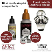 The Army Painter AW1129 Warpaints Air Shining Silver 18ml Acrylic Paint