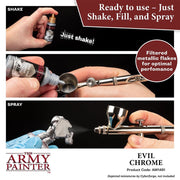 The Army Painter AW1491 Warpaints Air Evil Chrome 18ml Acrylic Paint