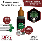 The Army Painter AW3111 Warpaints Air Savage Green 18ml Acrylic Paint