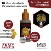 The Army Painter AW3121 Warpaints Air Barren Yellow 18ml Acrylic Paint