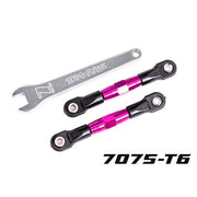 Traxxas 2443P Rear Camber Links Assembled 7075-T6 Aluminium Pink 2pc