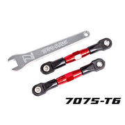 Traxxas 2443R Rear Camber Links Assembled 7075-T6 Aluminium Red 2pc