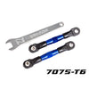 Traxxas 2443X Rear Camber Links Assembled 7075-T6 Aluminium Blue 2pc