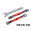 Traxxas 2444R Front Camber Links Assembled 7075-T6 Aluminium Red 2pc