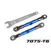 Traxxas 2444X Front Camber Links Assembled 7075-T6 Aluminium Blue 2pc