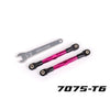 Traxxas 2445P Front Toe Links 7075-T6 Aluminium Pink 2pc