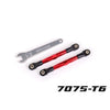 Traxxas 2445R Front Toe Links 7075-T6 Aluminium Red 2pc