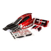 Traxxas 2450 Bandit Body and Wing Painted with Decals Applied Black and Red