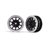 Traxxas 2481 Bandit Front 2.2 inch Wheels Black with Satin Chrome Beadlock 2pc