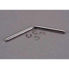 Traxxas 2637 Suspension Pins 31.5mm with E-Clips Chrome 2pc