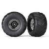 Traxxas 3665X Terra Groove Dual Profile Tyres and Chrome Wheels Assembled and Glued (nitro rear/ electric front) 2pc