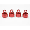 Traxxas 3767X Aluminium Shock Caps Red Anodized