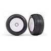 Traxxas 5375R Response Pro Tyres and White Dished 3.8 inch Wheels Assembled and Glued 2pc