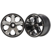 Traxxas 5577A Nitro Front All Star 2.8 inch Wheels Black Chrome 2pc