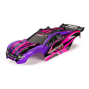 Traxxas 6734P 4WD Rustler Body with Accessories and Decal Sheet Assembled Pink and Purple