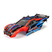 Traxxas 6734R 4WD Rustler Body with Accessories and Decal Sheet Assembled Red and Blue